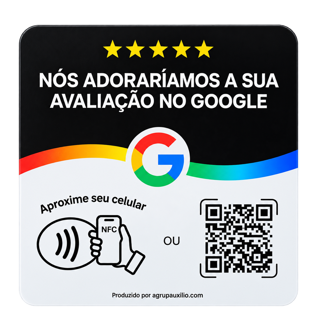 Plaquinha NFC com QR Code